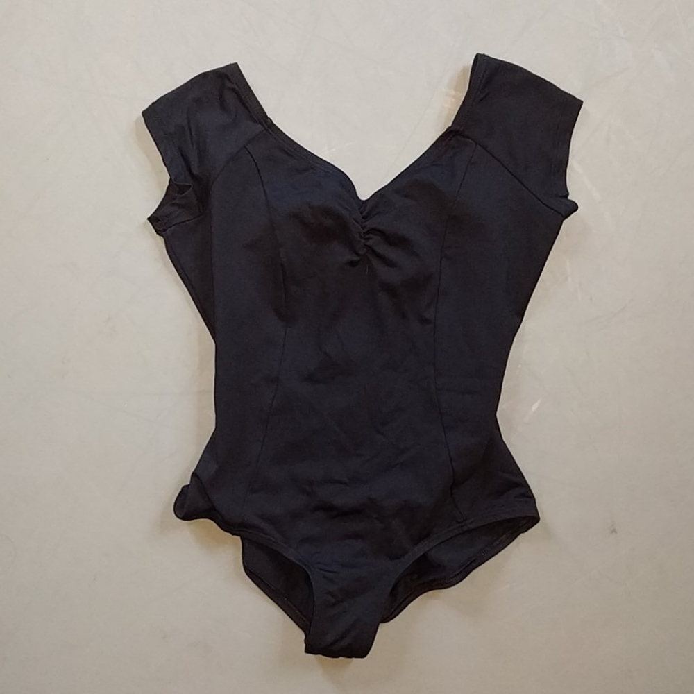 SOLD black cap sleeve leotard